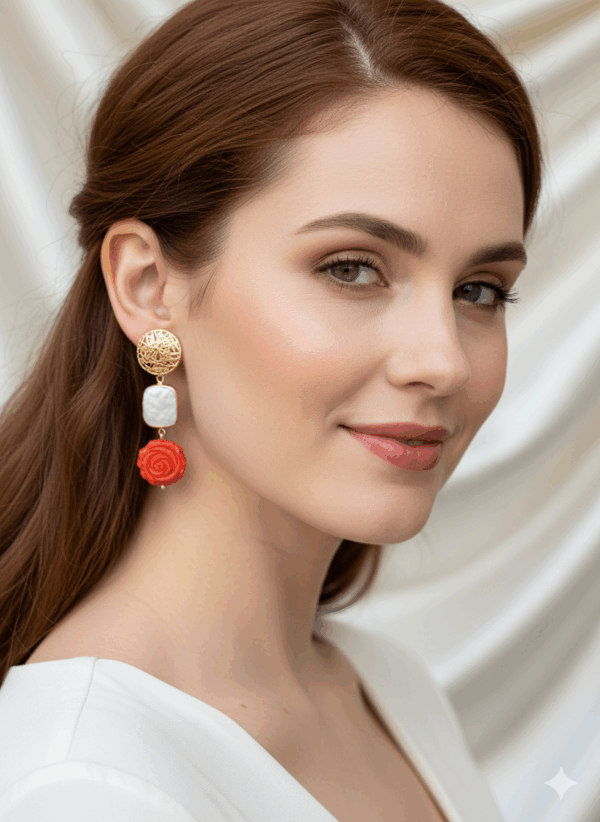 The "Gilded Rose Garden" Statement Earrings
