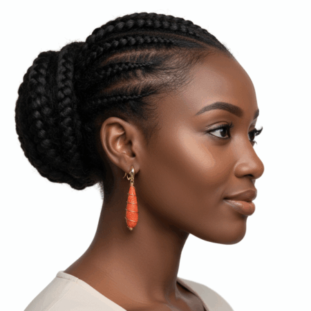 Orange Dangle Earrings