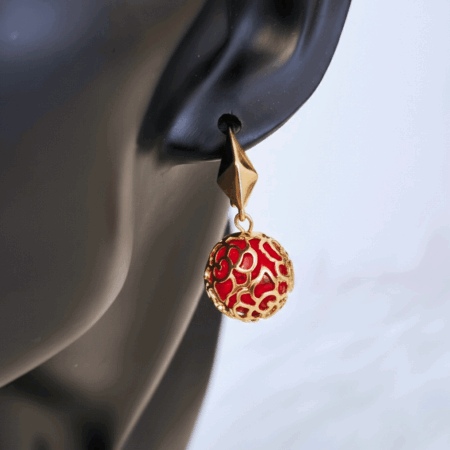 The Filigree Fireball Drop Earrings