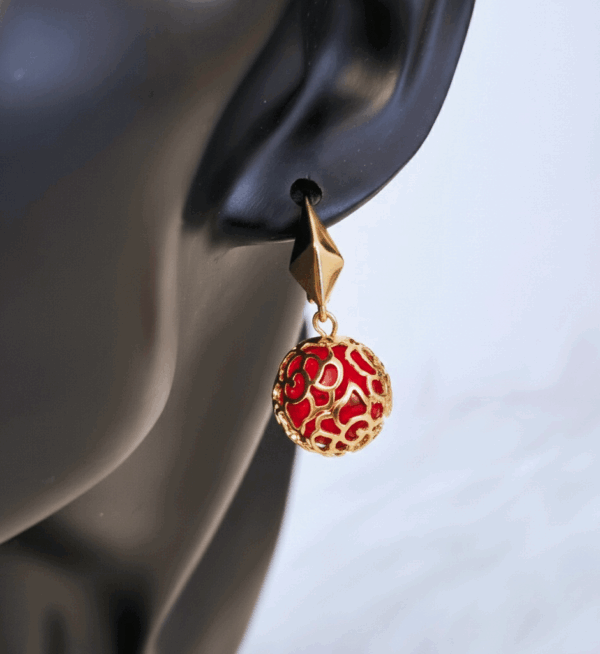 The Filigree Fireball Drop Earrings