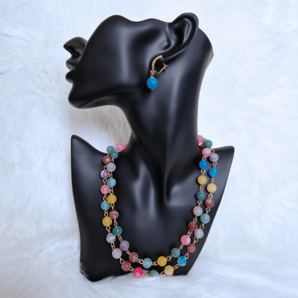 Rainbow Cascade Necklace Set
