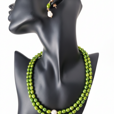 The Verdant Muse Set (Necklace, Earrings & Bracelet)